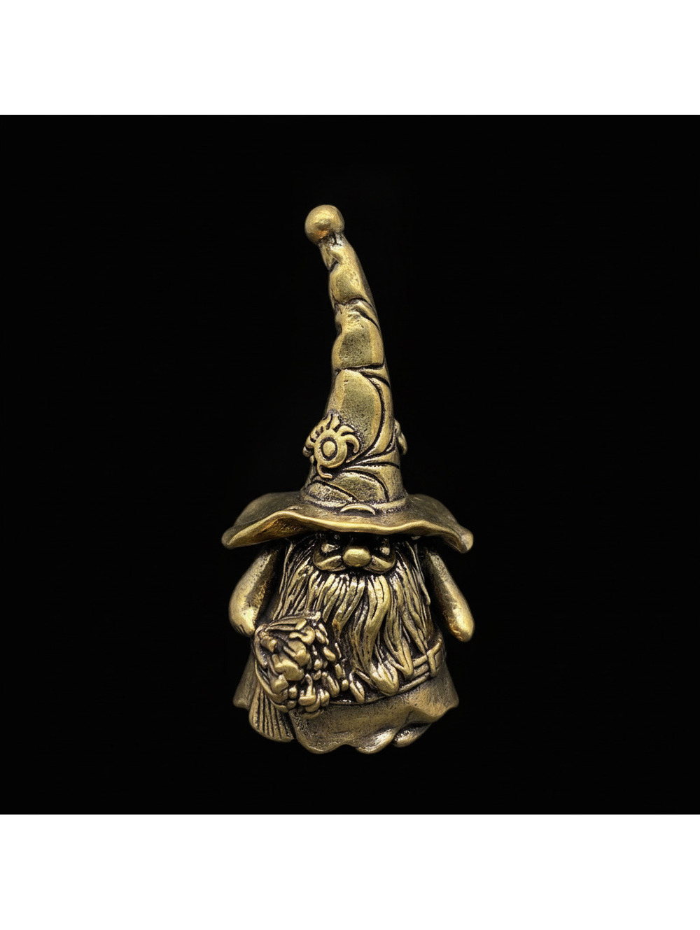 Dwarf Gnome Wizard Brass Crafts Desktop Miniature